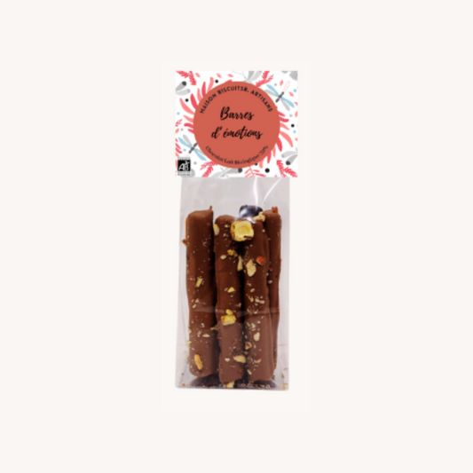 Sachet de barres biscuités au chocolat lait 150gr