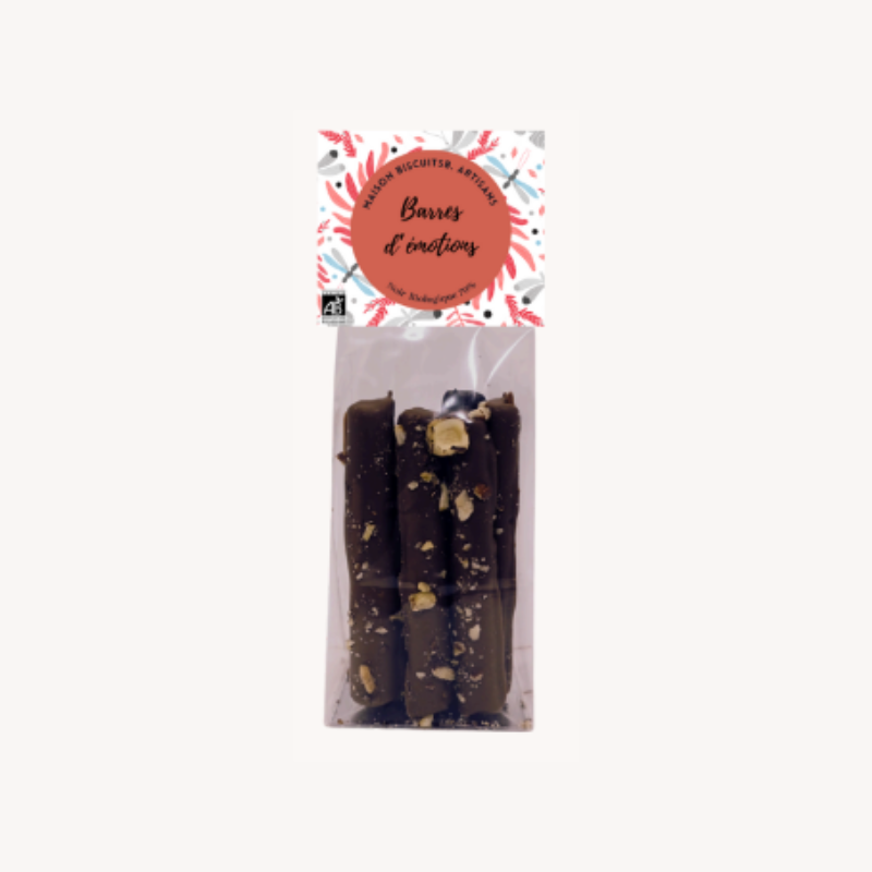 Sachet de barres biscuités au chocolat noir 150gr